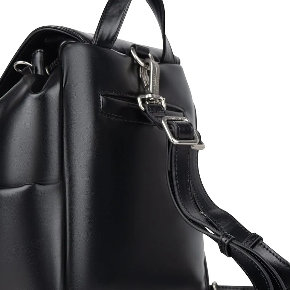 Aria - Sac à dos 3-en-1 en cuir vegan recyclé noir