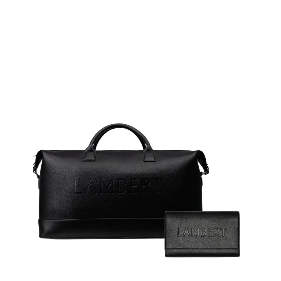 Ensemble voyage - Sac de voyage noir + Étui à passeport noir