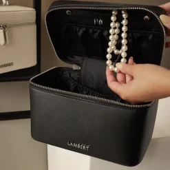 La Bella - Trousse à maquillage en cuir vegan noire