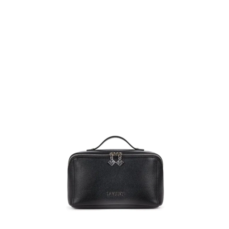 La Jolie - Trousse à maquillage en cuir vegan noire
