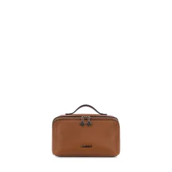 La Jolie - Trousse à maquillage en cuir vegan affogato