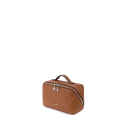 La Jolie - Trousse à maquillage en cuir vegan affogato