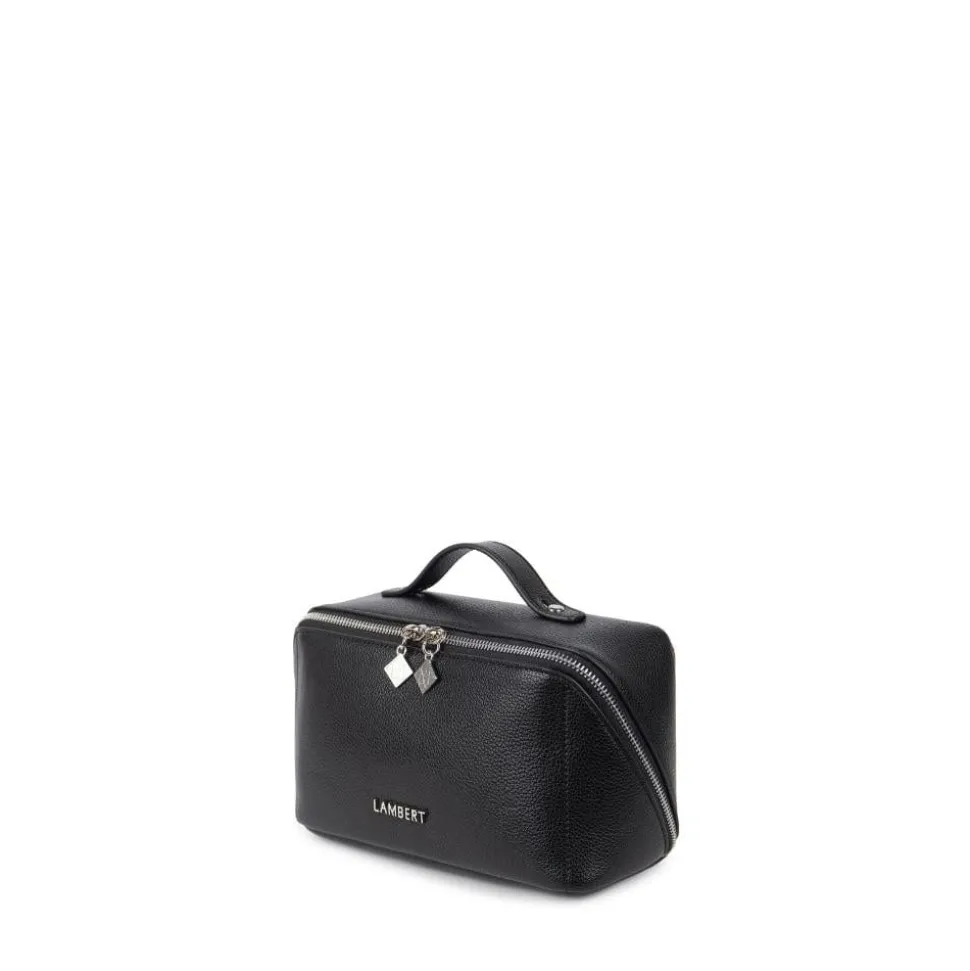 La Jolie - Trousse à maquillage en cuir vegan noire
