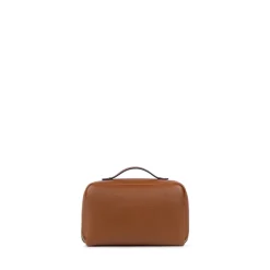 La Jolie - Trousse à maquillage en cuir vegan affogato