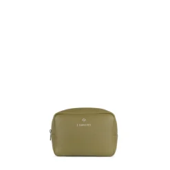 La Zoe - Trousse de toilette en cuir vegan olive
