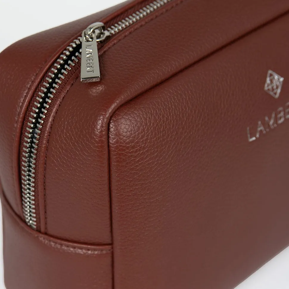 La Zoe - Trousse de toilette en cuir vegan rosewood