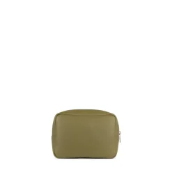 La Zoe - Trousse de toilette en cuir vegan olive