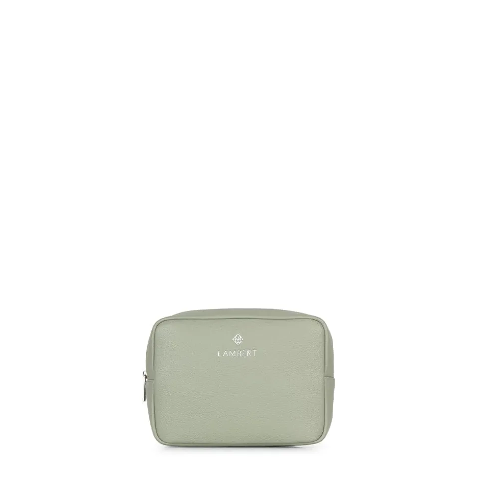 La Zoe - Trousse en cuir vegan sage