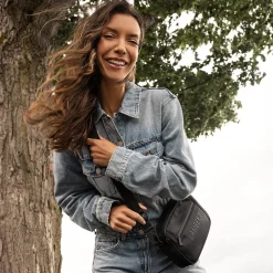 Le Ace - Sac à main à bandoulière en nylon recyclé noir