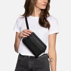 Le Ana - Sac à main 3-en-1 en cuir vegan recyclé noir