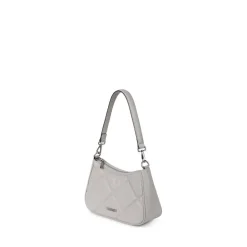 Le Andy - Sac à main 3-en-1 matelassé en cuir vegan granite