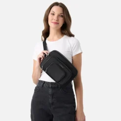 Le Annika - Sac de maternité 2-en-1 en nylon recyclé noir