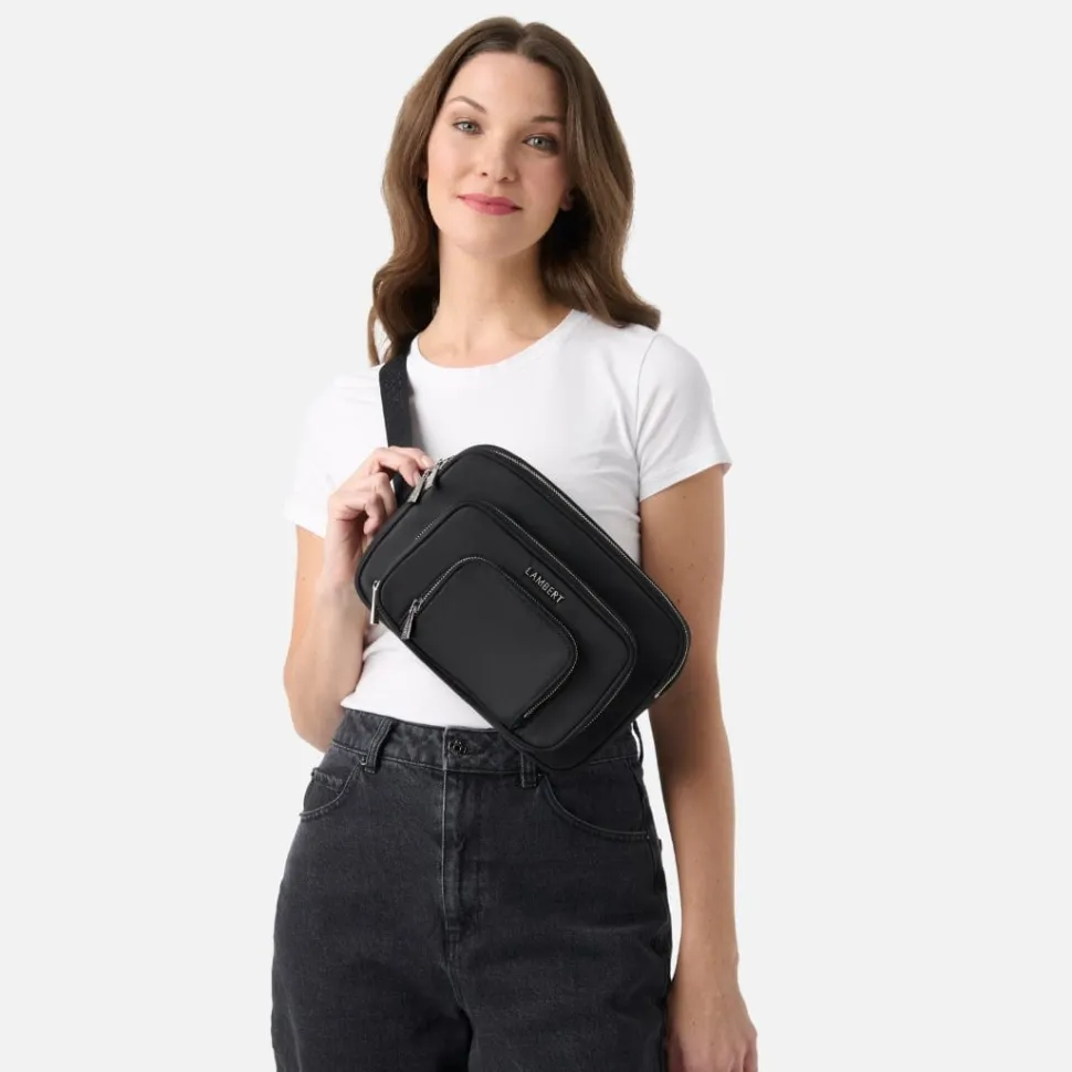 Le Annika - Sac de maternité 2-en-1 en nylon recyclé noir