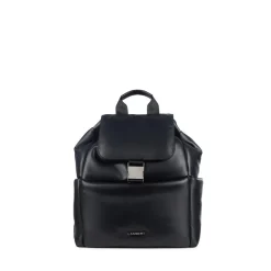 Le Averi - Sac à dos en cuir vegan recyclé puffy noir