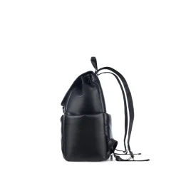 Le Averi - Sac à dos en cuir vegan recyclé puffy noir