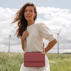 Le Bianca - Sac à main 2-en-1 en cuir vegan petal