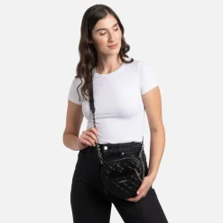 Le Cailli - Sac à main coeur 2-en-1 en cuir vegan noir