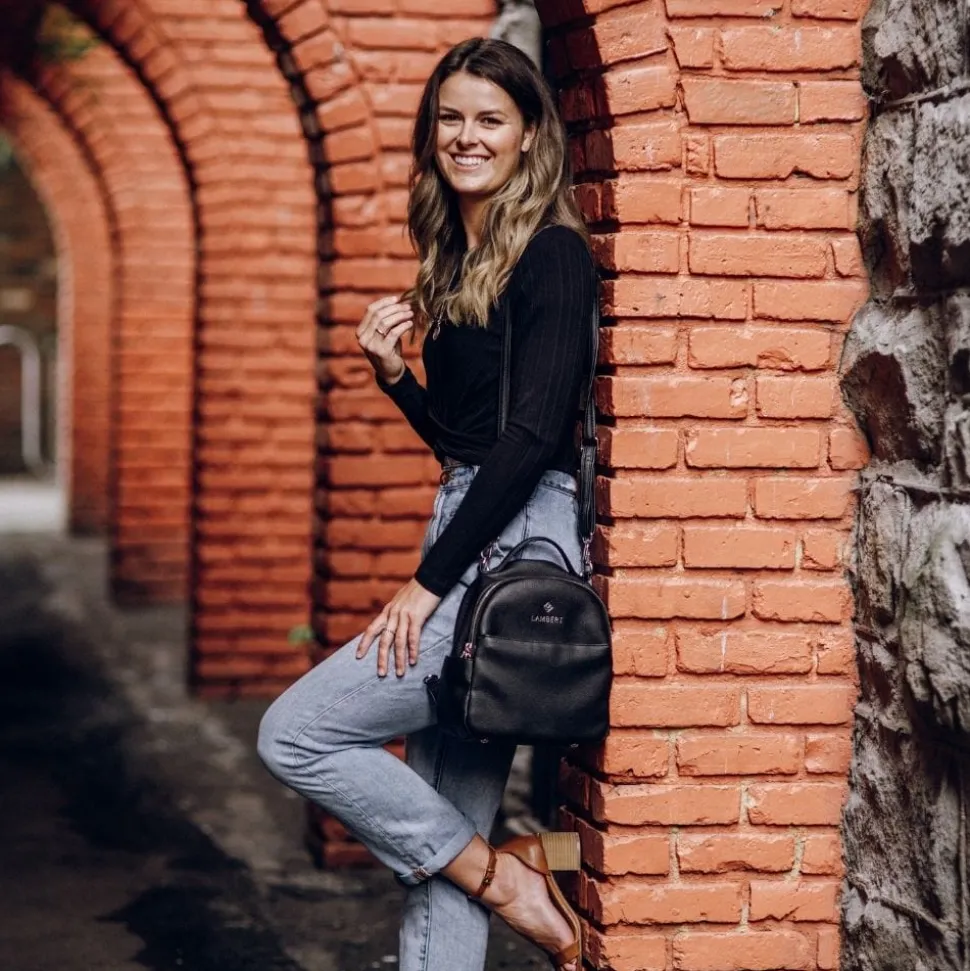 Le Charlie- Sac à main 3-en-1 en cuir vegan noir