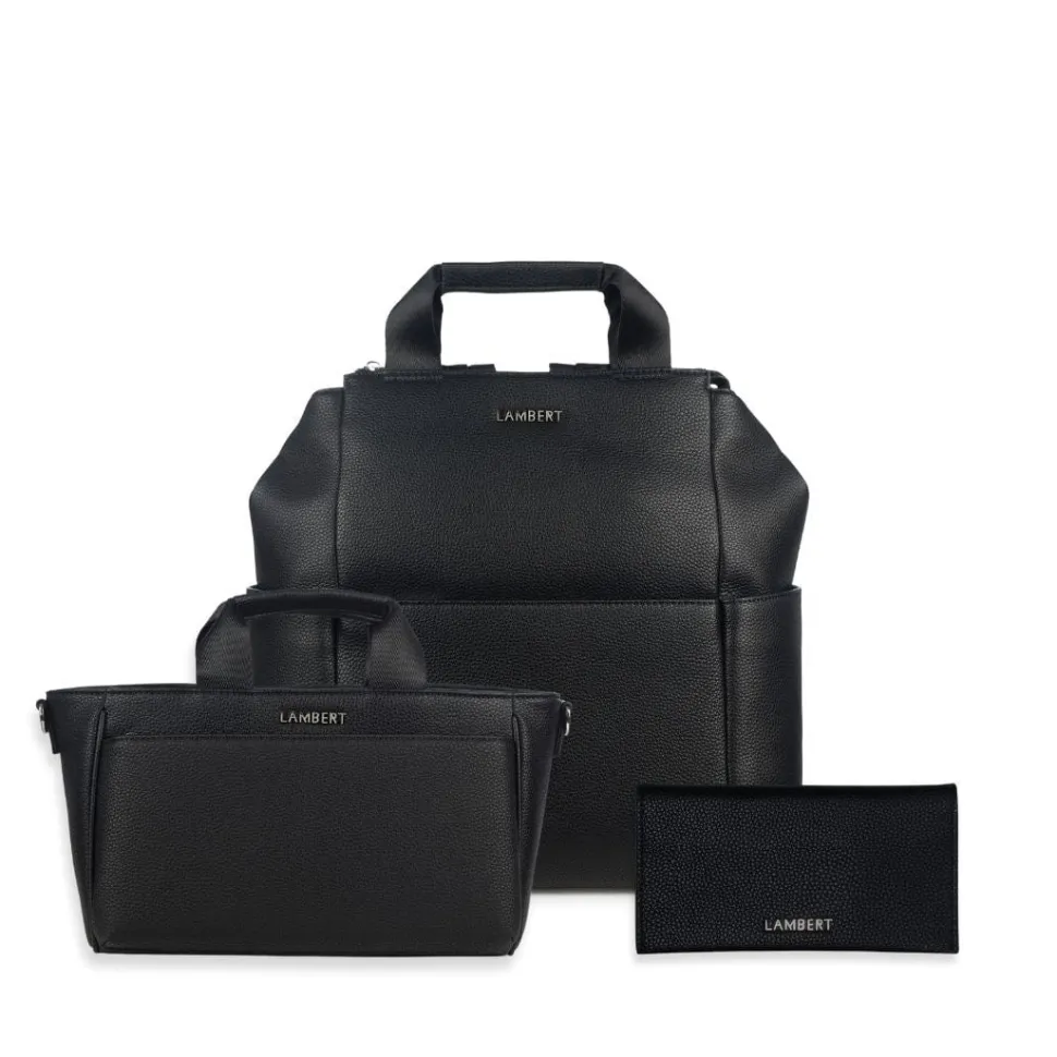 Le Daisy - Console de poussette en cuir vegan noir