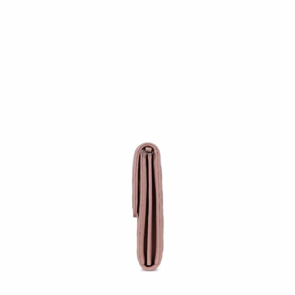 Le Delilah - Étui de téléphone à bandoulière en cuir vegan mystic pink
