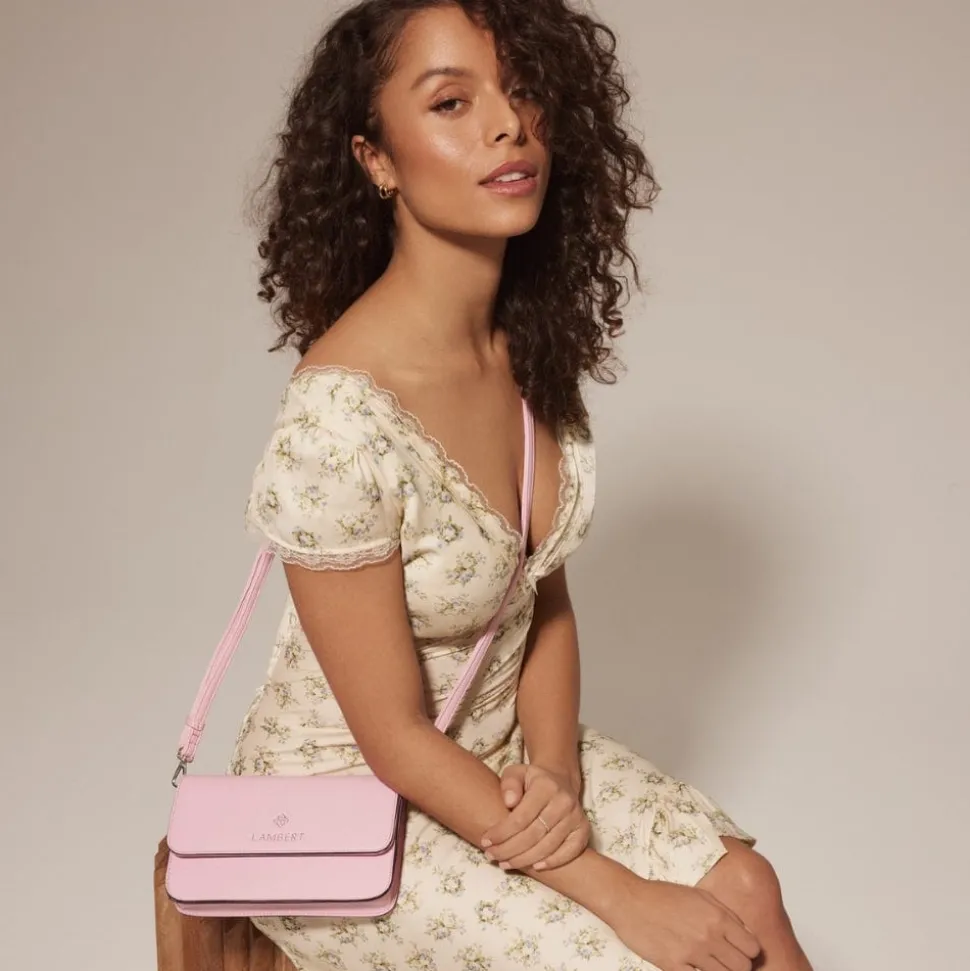 Le Gabrielle - Sac à main 3-en-1 en cuir vegan whisper pink