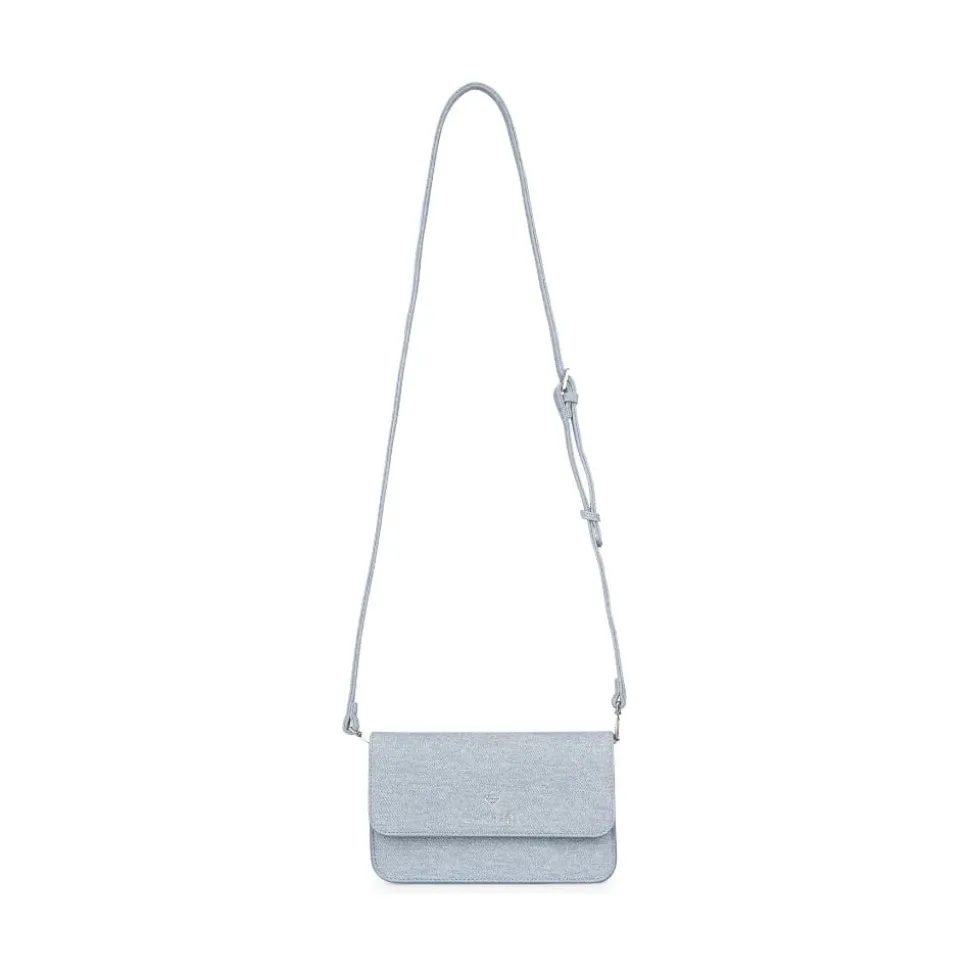 Le Gabrielle - Sac à main 3-en-1 en cuir vegan light denim