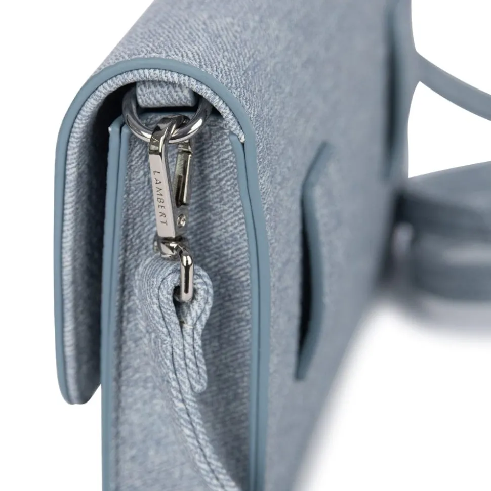 Le Gabrielle - Sac à main 3-en-1 en cuir vegan light denim
