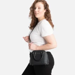 Le Heidi - Sac à main 2-en-1 en cuir vegan noir
