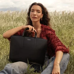 Le Helia - Malette 2-en-1 en cuir vegan recyclé noir