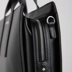 Le Helia - Malette 2-en-1 en cuir vegan recyclé noir
