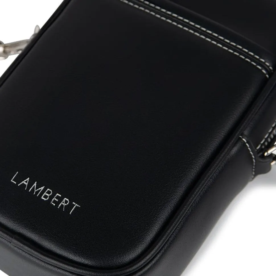Le Izzy - Sac à bandoulière en cuir vegan noir