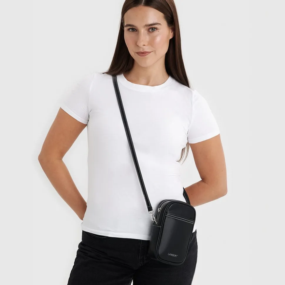 Le Izzy - Sac à bandoulière en cuir vegan affogato