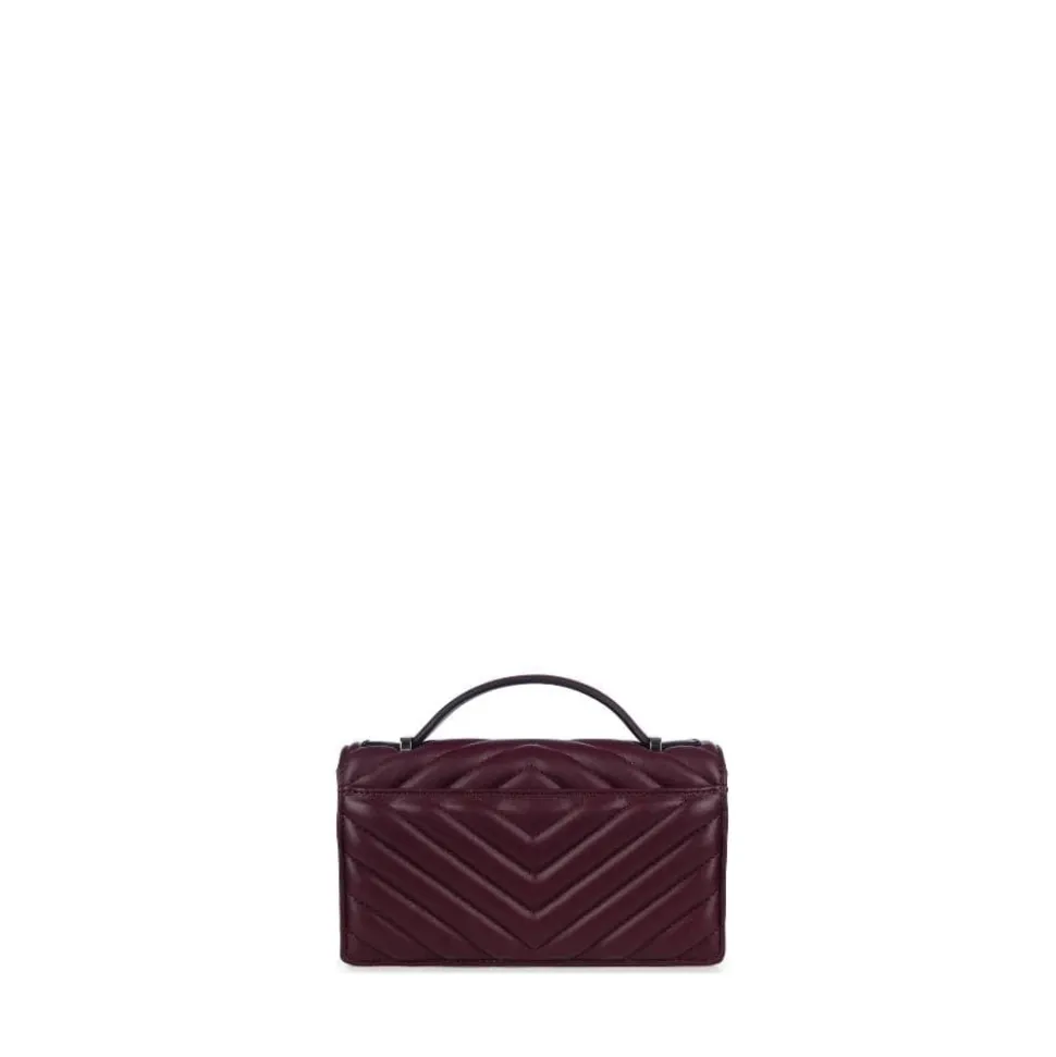 Le Jamie - Sac à main 2-en-1 en cuir vegan deep orchid