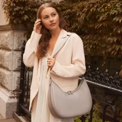 Le Jenny - Sac à main hobo en cuir vegan ash