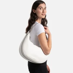 Le Jenny - Sac à main hobo en cuir vegan pearl