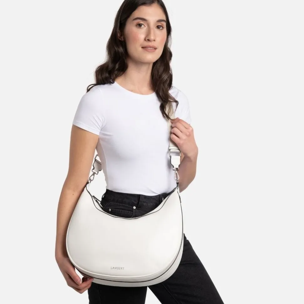 Le Jenny - Sac à main hobo en cuir vegan pearl