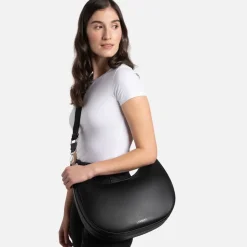 Le Jenny - Sac à main hobo en cuir vegan noir