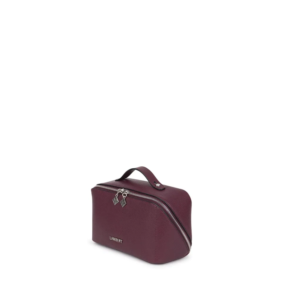 Le Jolie - Trousse à maquillage en cuir vegan cabernet