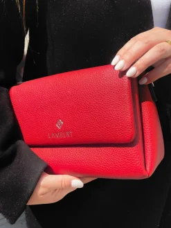 Le Judy - Sac à main bandoulière en cuir vegan rouge