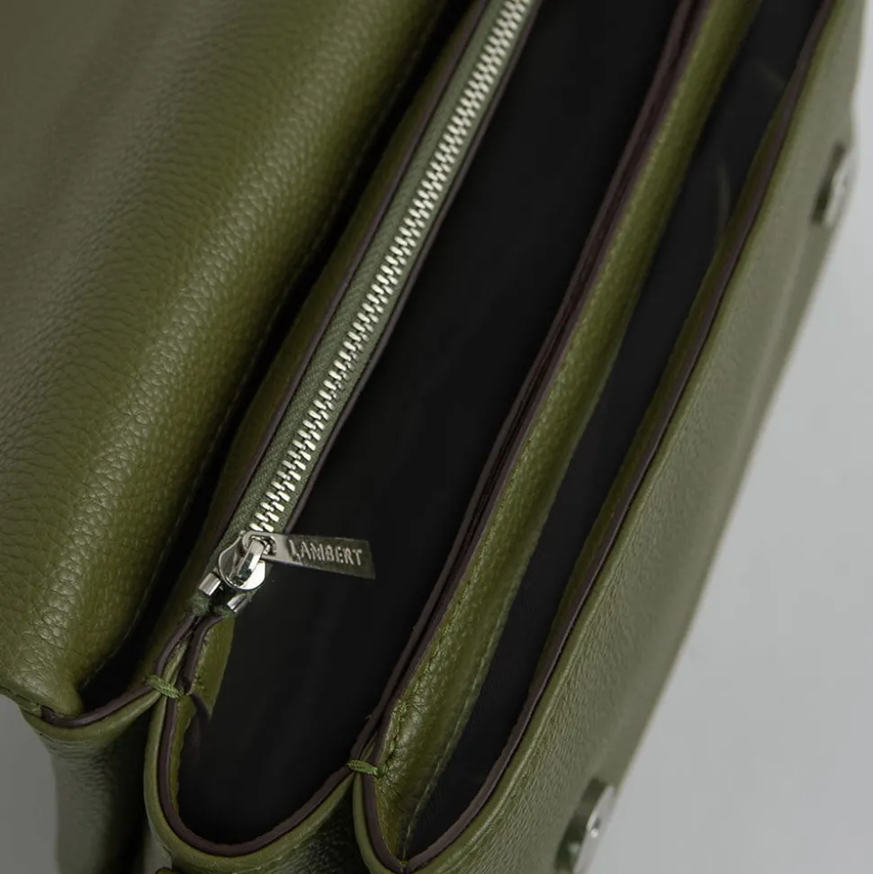 Le Judy - Sac à main bandoulière en cuir vegan olive