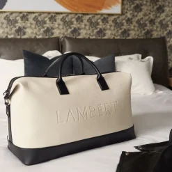 Le June - Sac de voyage fourre-tout en cuir vegan oyster mix
