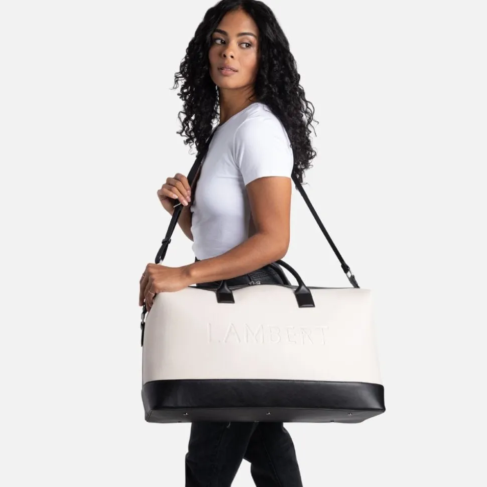 Le June - Sac de voyage fourre-tout en cuir vegan oyster mix