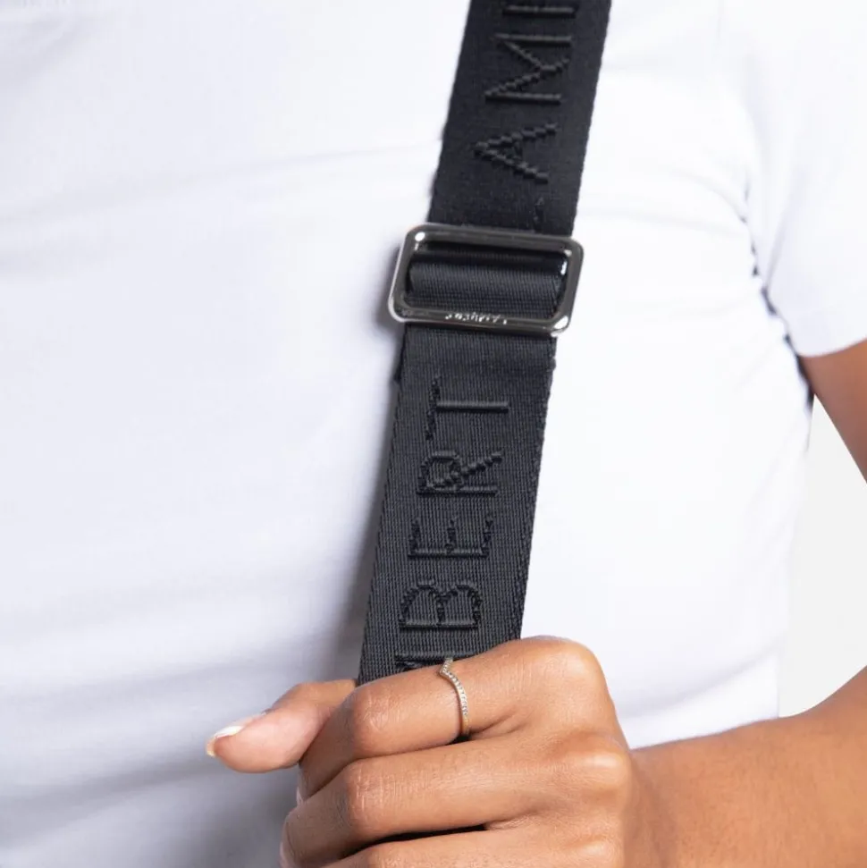 Le June - Sac de voyage fourre-tout en cuir vegan noir recyclé