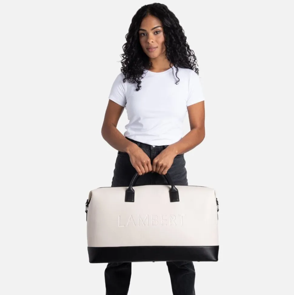 Le June - Sac de voyage fourre-tout en cuir vegan oyster mix