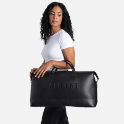 Le June - Sac de voyage fourre-tout en cuir vegan noir recyclé