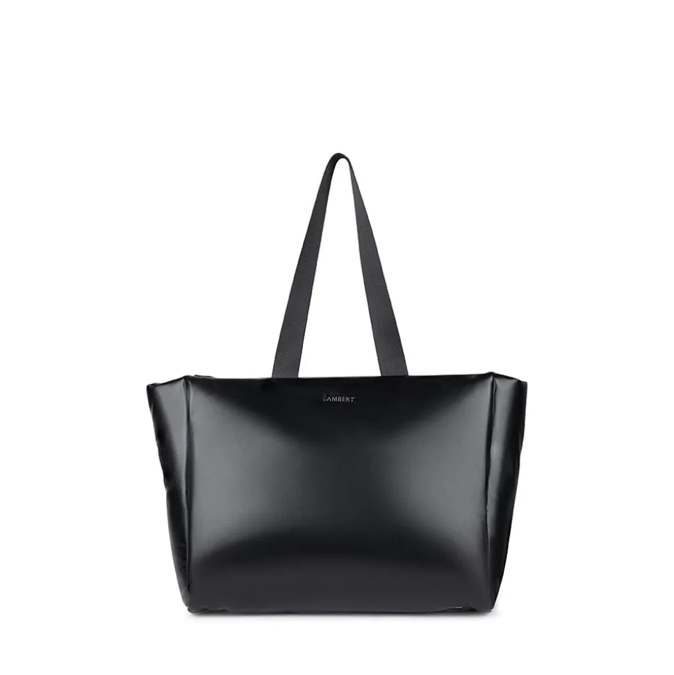 Le Kaia - Sac fourre-tout en cuir vegan noir recyclé