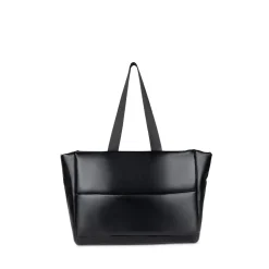Le Kaia - Sac fourre-tout en cuir vegan noir recyclé