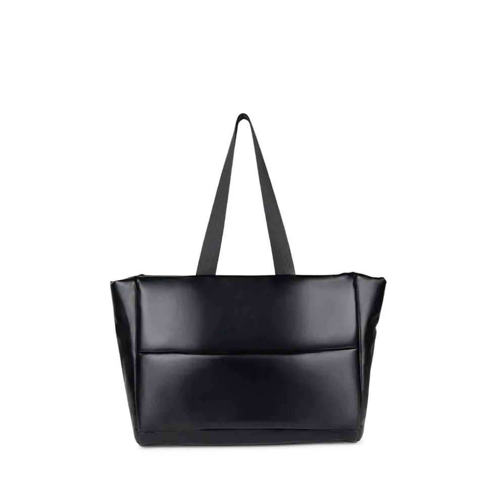Le Kaia - Sac fourre-tout en cuir vegan noir recyclé