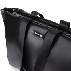 Le Kaia - Sac fourre-tout en cuir vegan noir recyclé