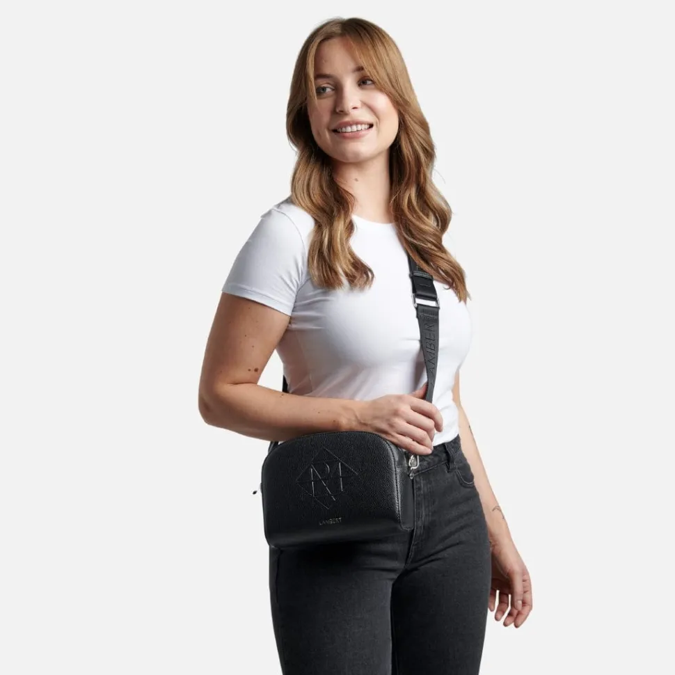 Le Kayla - Sac à main bandoulière en cuir vegan noir